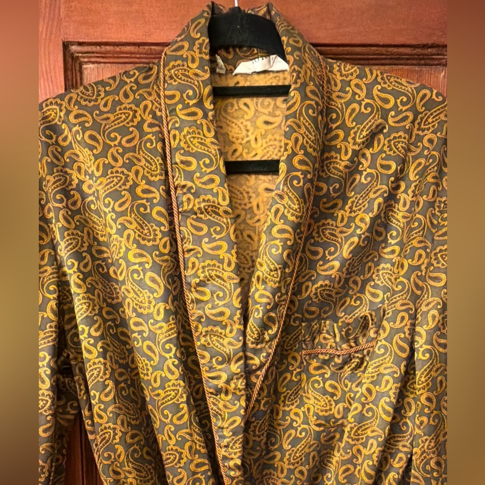 Vintage Creation 60’s/70’s Lordy Paris Paisley Smoking Jacket Robe Unisex - Picture 13 of 16